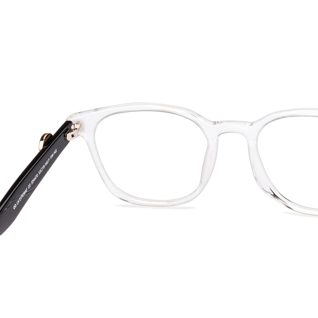 Lenskart Crystal Transparent Full Rim Square left side
