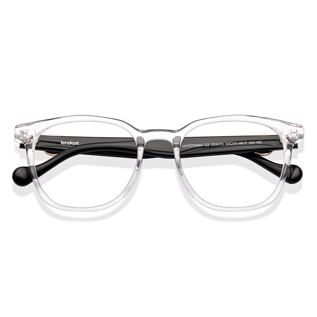 Lenskart Crystal Transparent Full Rim Square right side