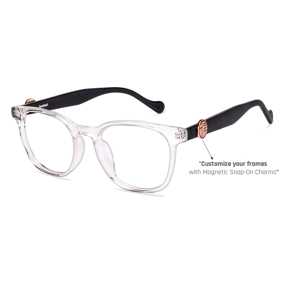 Lenskart Crystal Transparent Full Rim Square left side