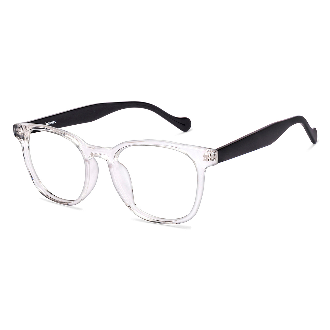 Lenskart Crystal Transparent Full Rim Square right side