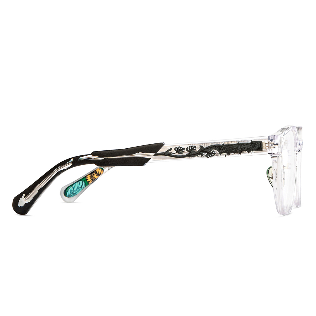 Lenskart Crystal Transparent Full Rim Round left side