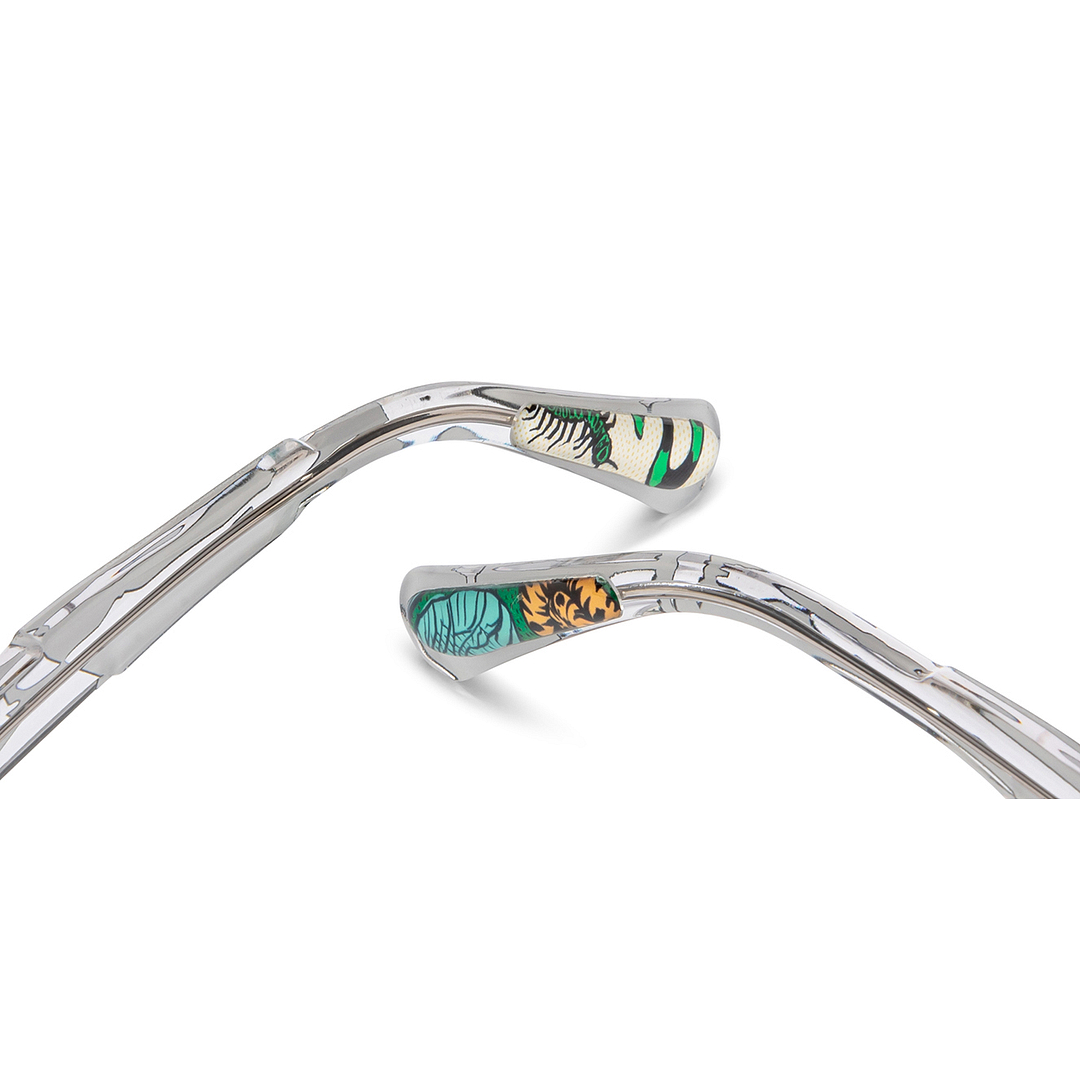 Lenskart Crystal Transparent Full Rim Round left side