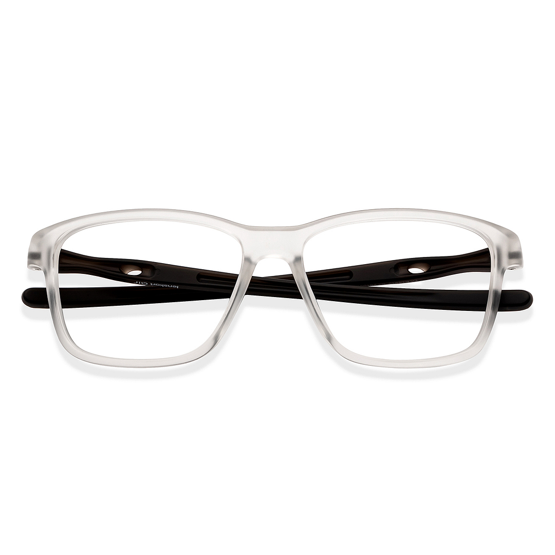 Lenskart Air Online Crystal Transparent Full Rim Square left side
