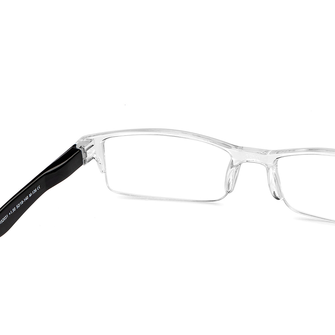 LENSKART BLU READERS Transparent Black Half Rim Rectangle LENSKART BLU READERS LR E13968 Only for 3 Prefitted Powers right side