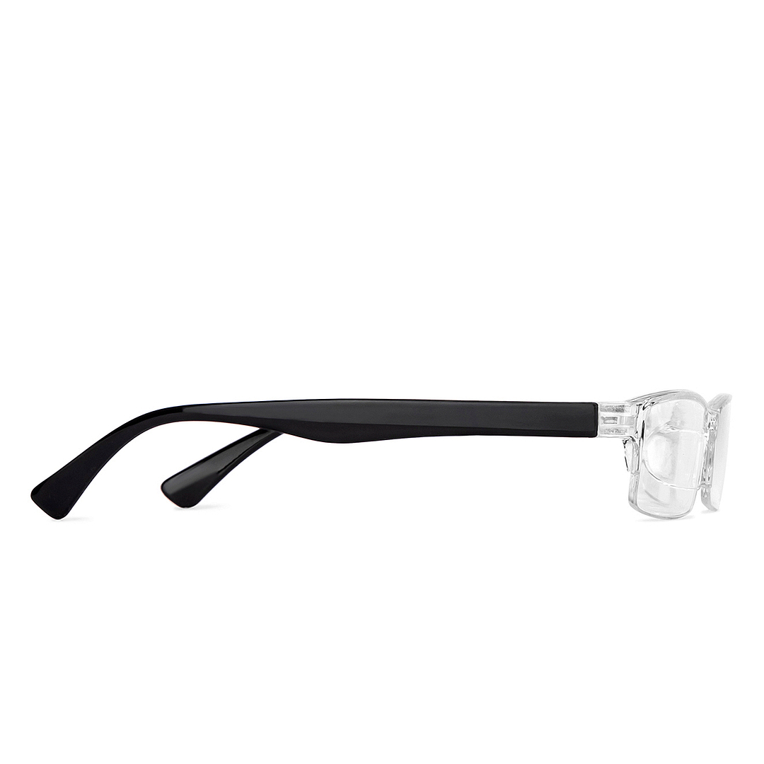 LENSKART BLU READERS Transparent Black Half Rim Rectangle LENSKART BLU READERS LR E13968 Only for 3 Prefitted Powers left side