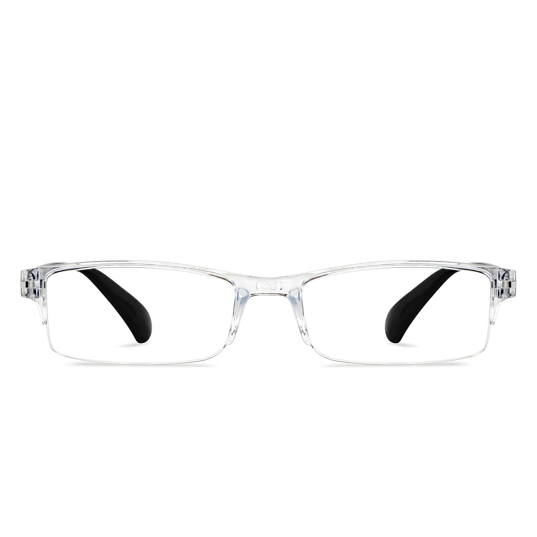LENSKART BLU READERS Transparent Black Half Rim Rectangle LENSKART BLU READERS LR E13968 Only for 2 Prefitted Powers right side