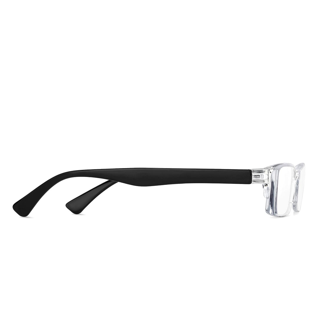 LENSKART BLU READERS Transparent Black Half Rim Rectangle LENSKART BLU READERS LR E13968 Only for 2 Prefitted Powers left side