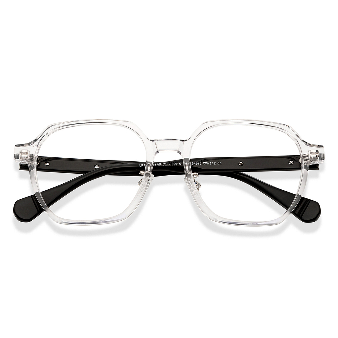 Lenskart Crystal Transparent Full Rim Hexagonal right side