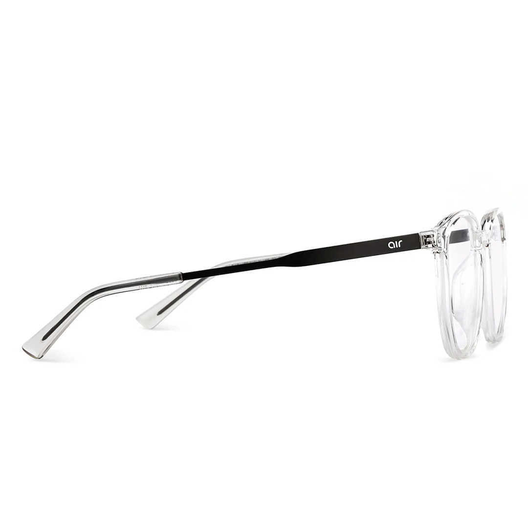 Lenskart Air Crystal Transparent Full Rim Round left side