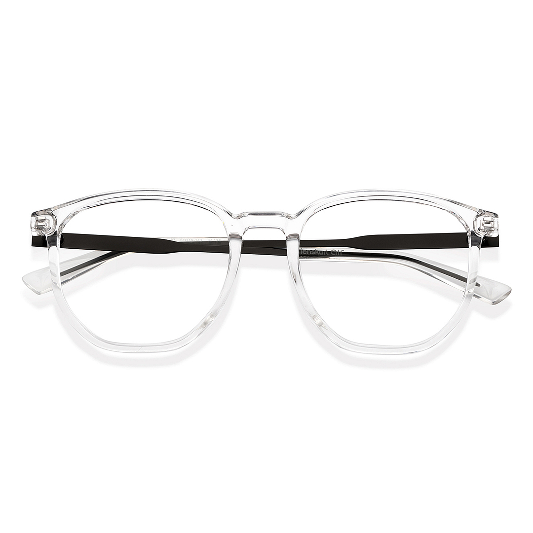 Lenskart Air Crystal Transparent Full Rim Round left side