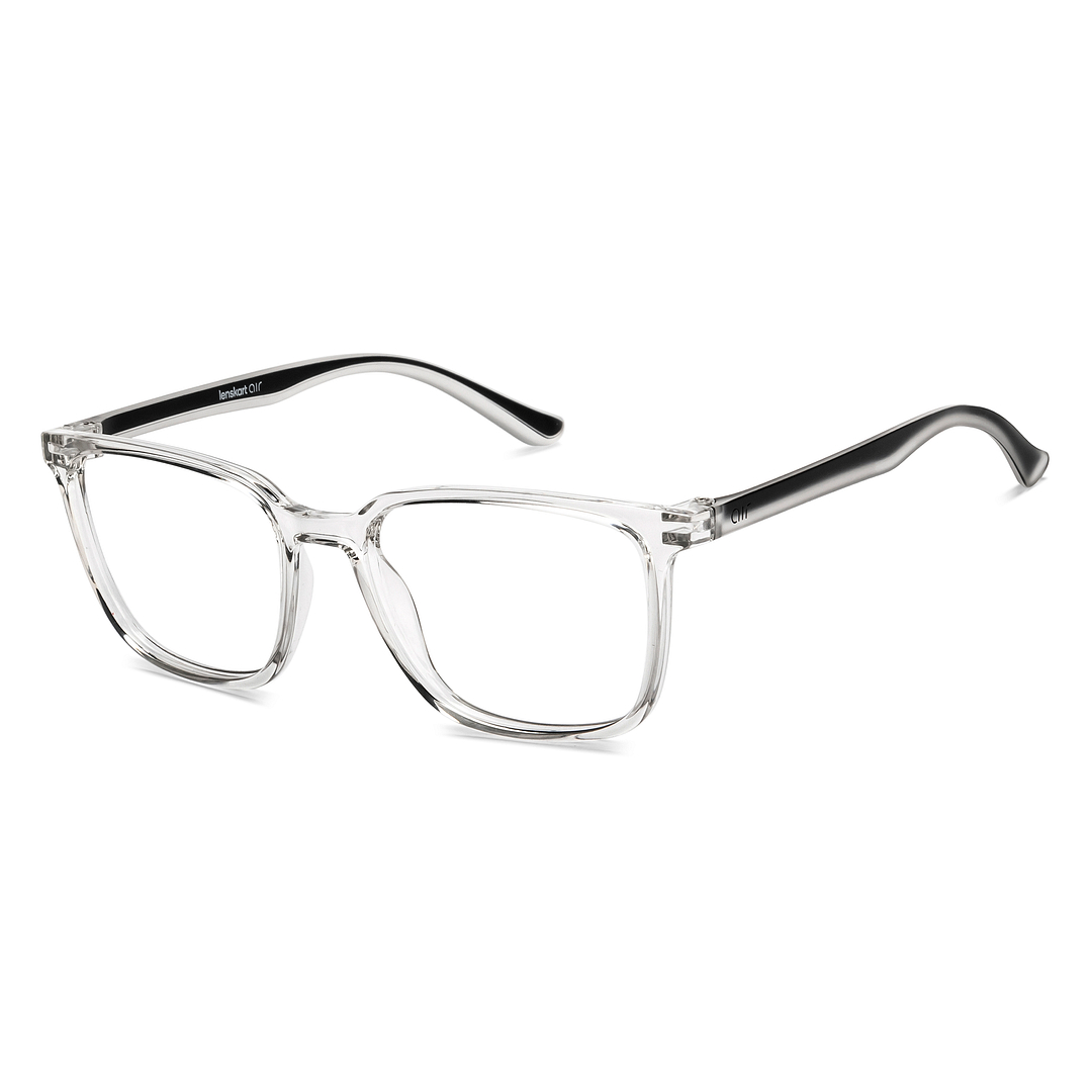 Lenskart Air Crystal Transparent Full Rim Square left side