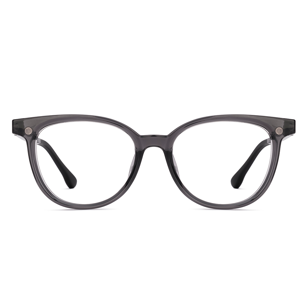 Lenskart Air Online Black Transparent Full Rim Round left side