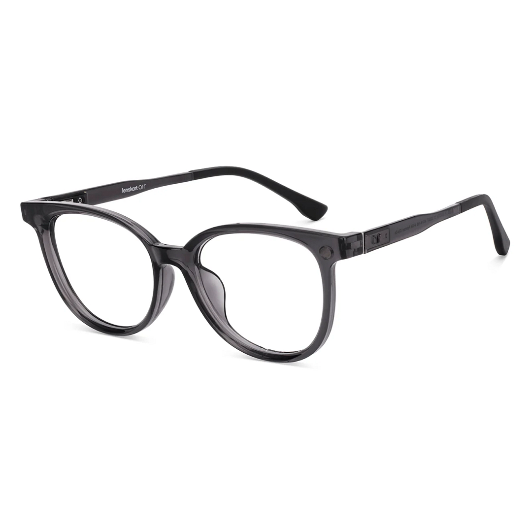 Lenskart Air Online Black Transparent Full Rim Round right side