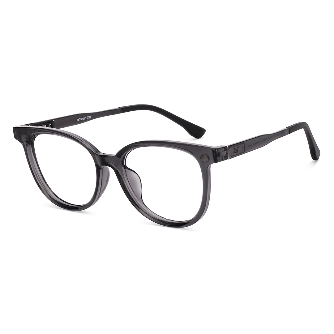 Lenskart Air Online Black Transparent Full Rim Round left side