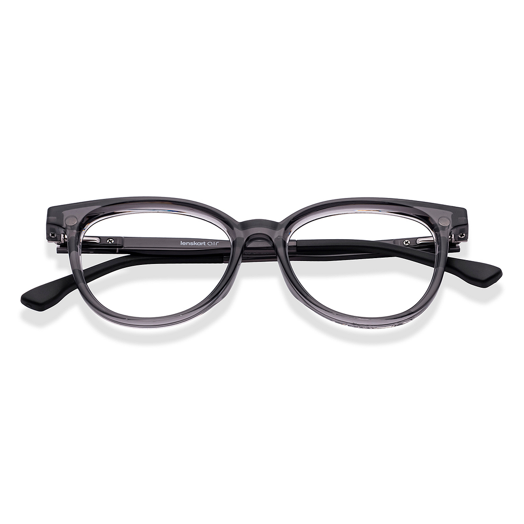 Lenskart Air Online Black Transparent Full Rim Round right side