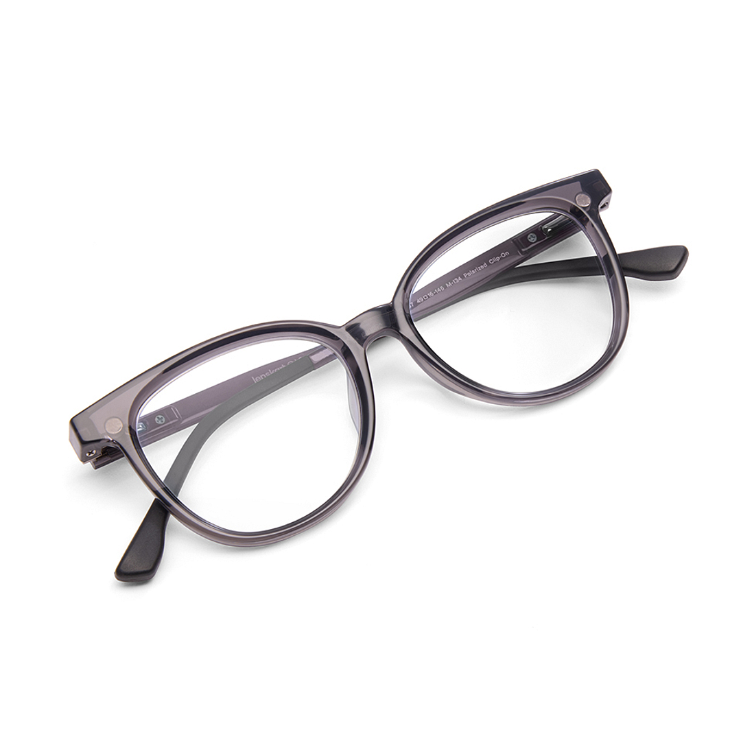 Lenskart Air Online Black Transparent Full Rim Round left side