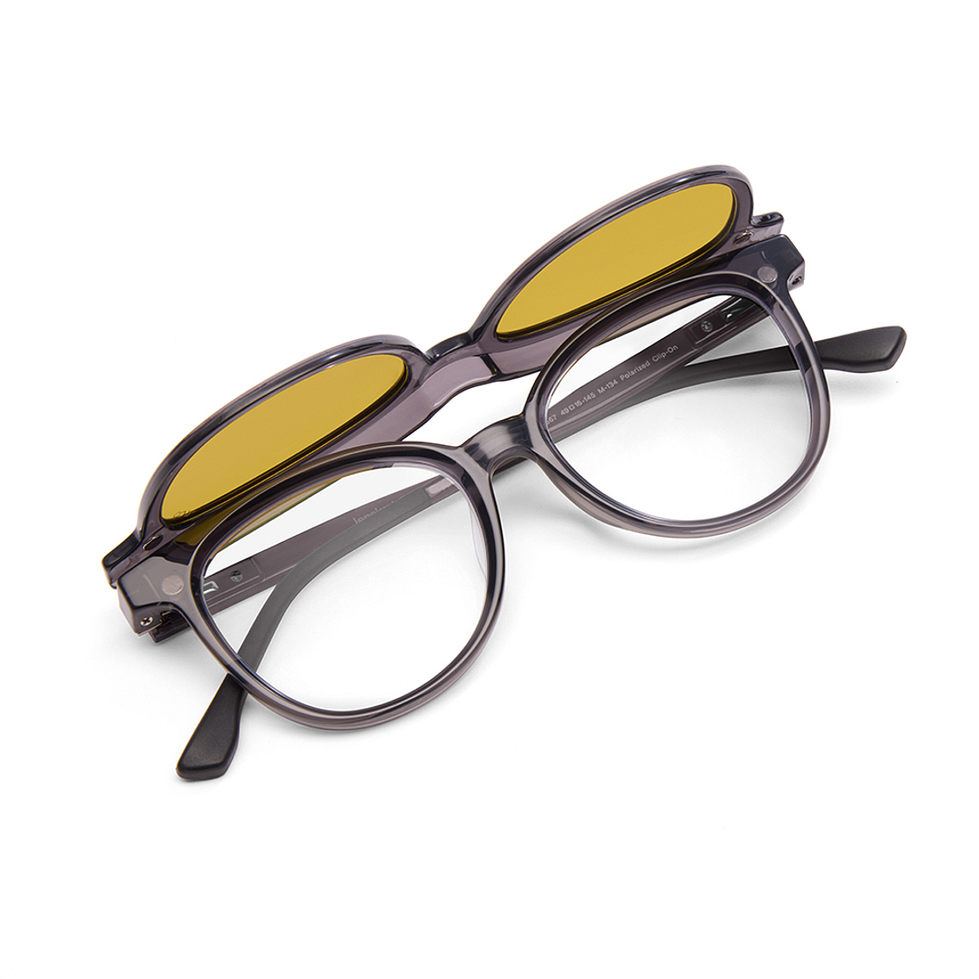 Lenskart Air Online Black Transparent Full Rim Round left side
