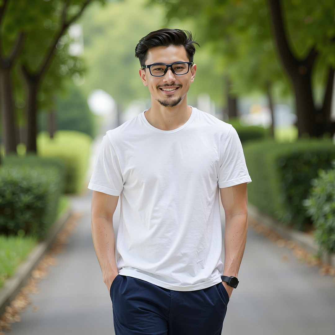 Lenskart Blue Transparent Full Rim Rectangle right side