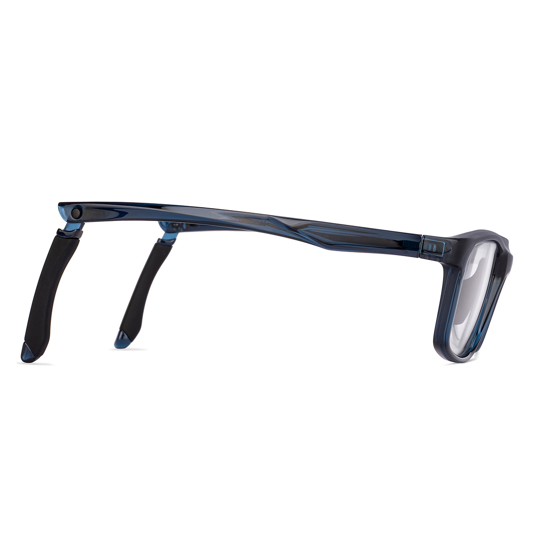 Lenskart Blue Transparent Full Rim Rectangle left side