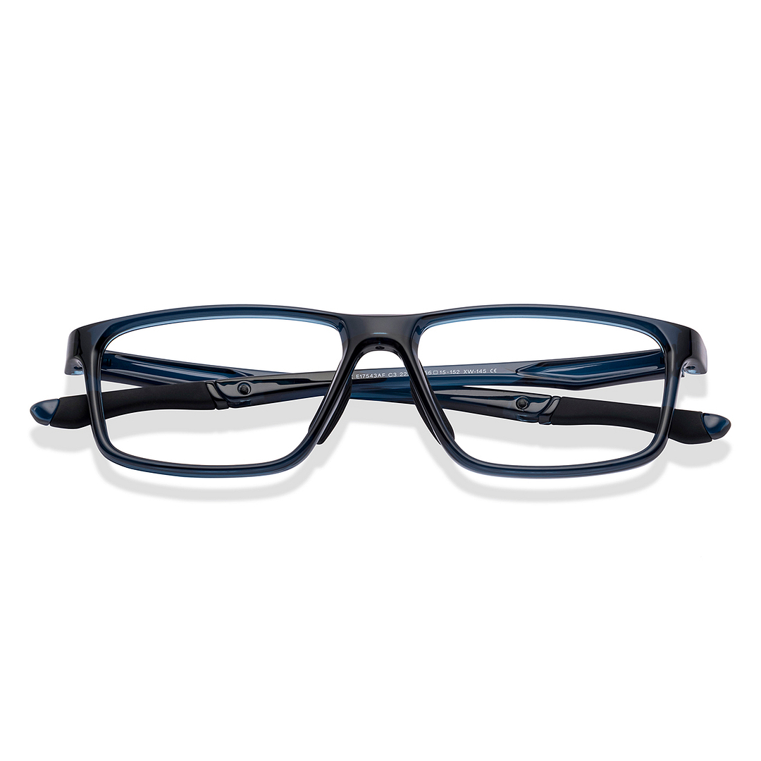 Lenskart Blue Transparent Full Rim Rectangle left side