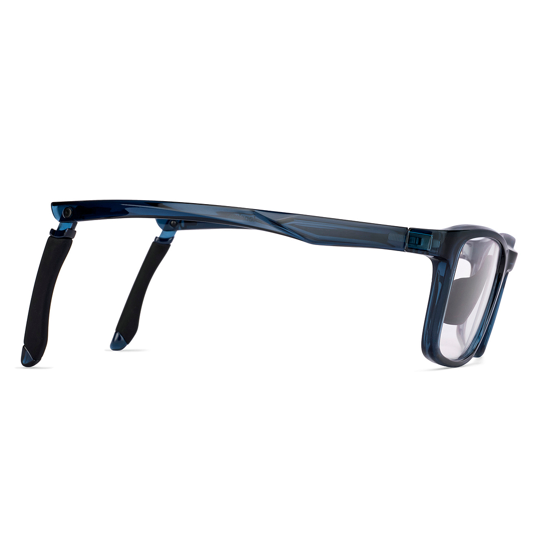 Lenskart Blue Transparent Full Rim Rectangle left side