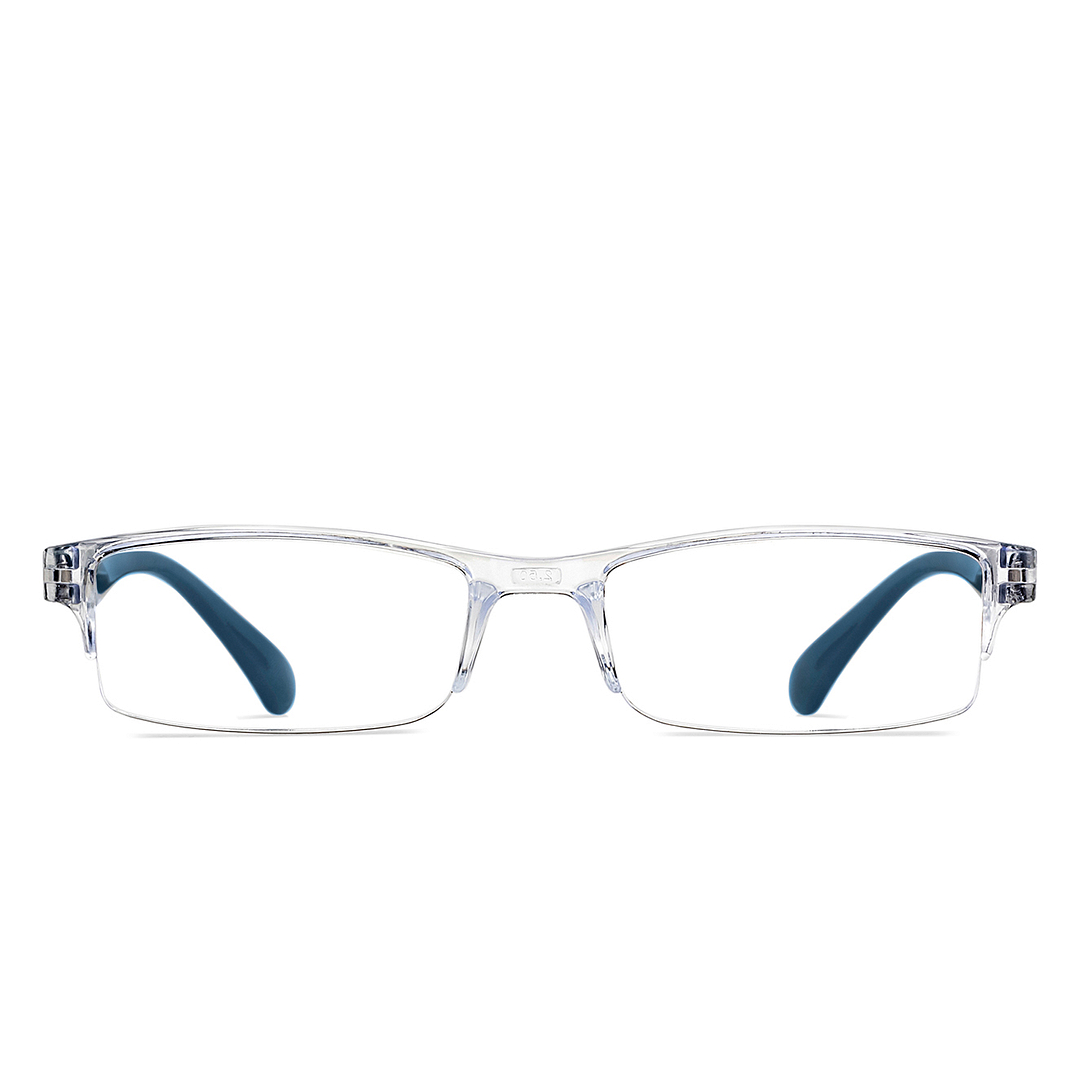 LENSKART BLU READERS Transparent Navy Blue Half Rim Rectangle LENSKART BLU READERS LR E13968 Only for 2 5 Prefitted Powers right side