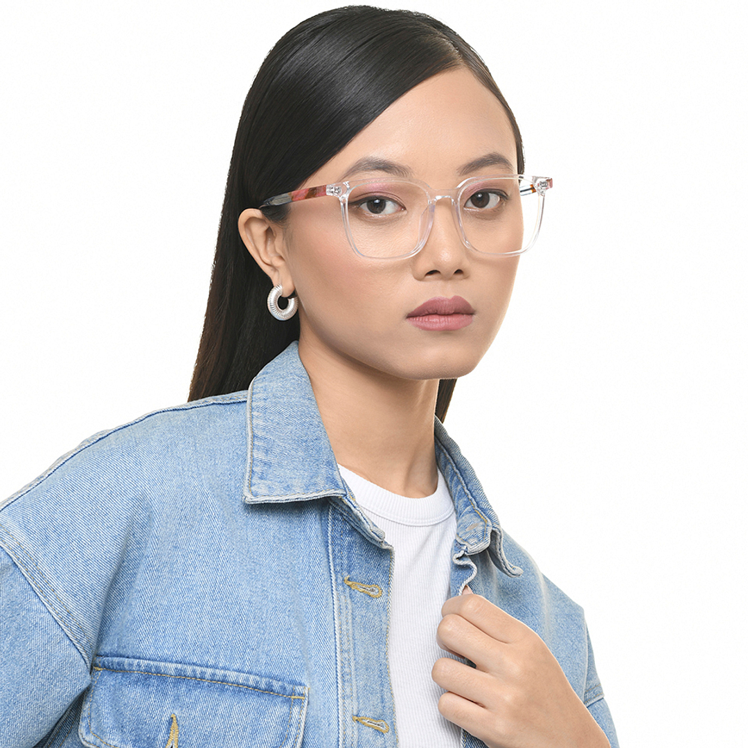 Lenskart Crystal Transparent Full Rim Square right side