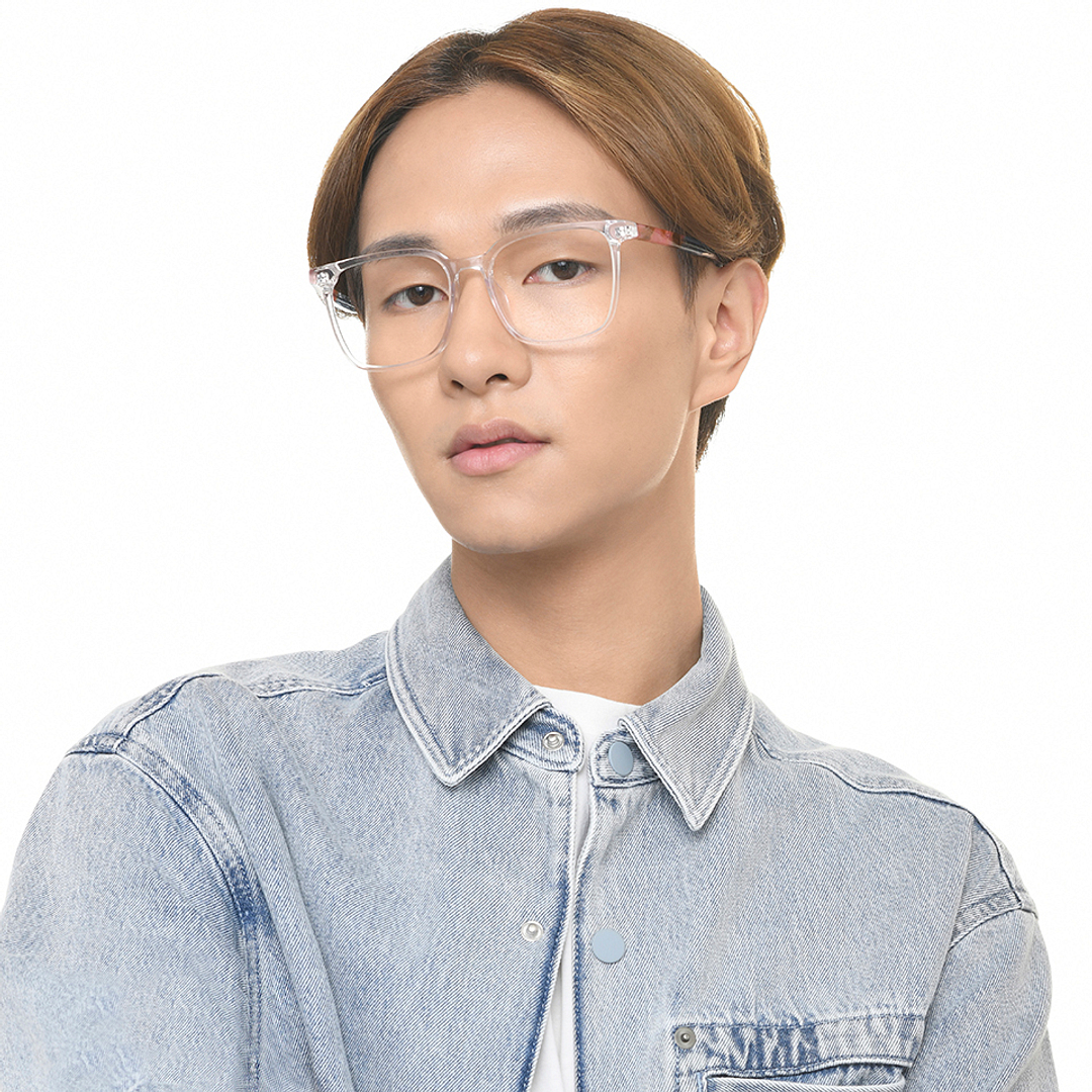 Lenskart Crystal Transparent Full Rim Square left side