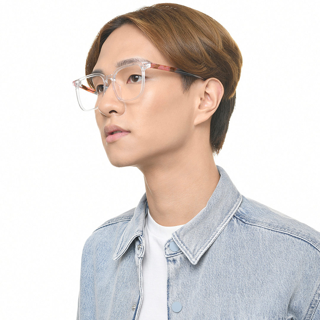 Lenskart Crystal Transparent Full Rim Square right side