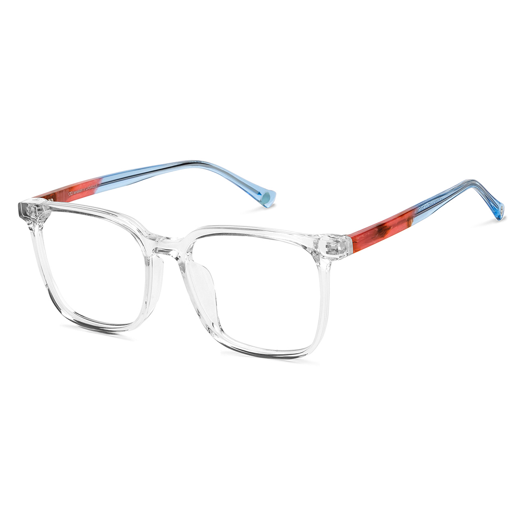 Lenskart Crystal Transparent Full Rim Square left side