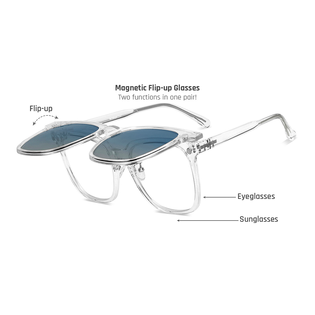 Lenskart Air Crystal Transparent Full Rim Square left side