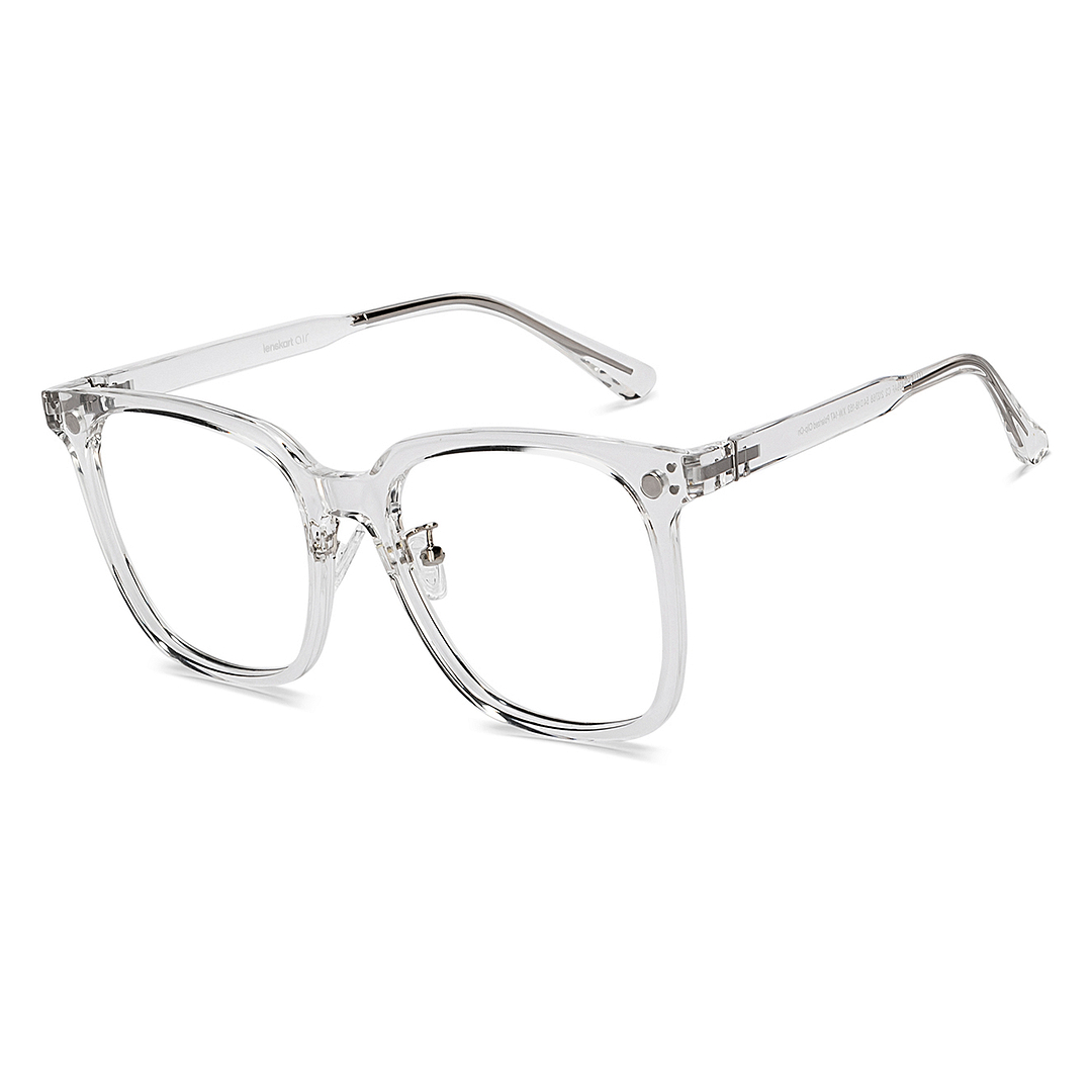 Lenskart Air Crystal Transparent Full Rim Square right side