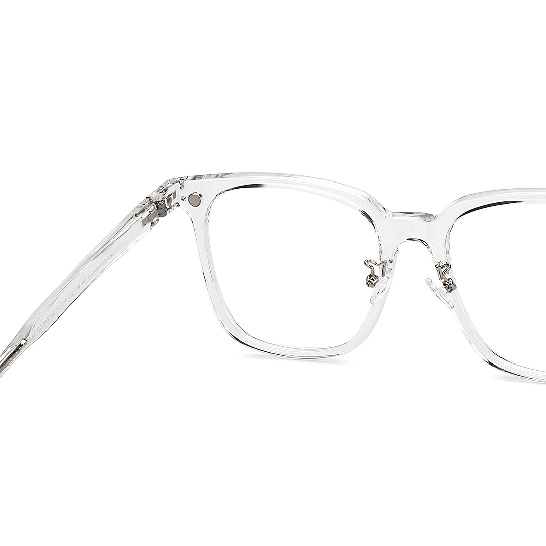 Lenskart Air Crystal Transparent Full Rim Square right side