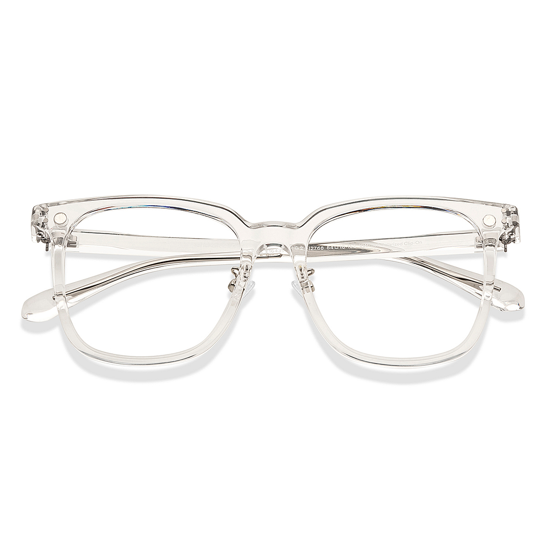Lenskart Air Crystal Transparent Full Rim Square left side