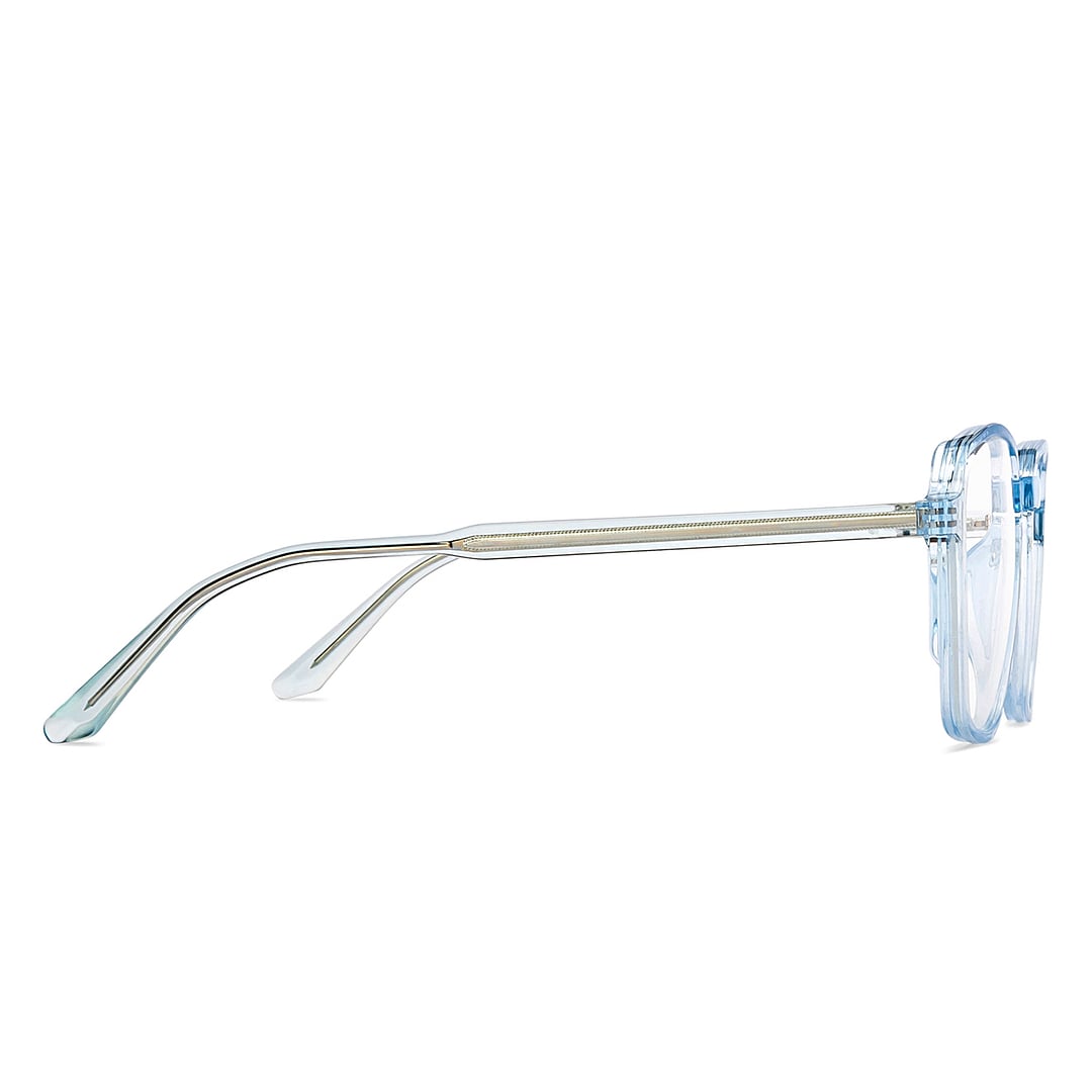 Lenskart Air Blue Transparent Full Rim Square left side
