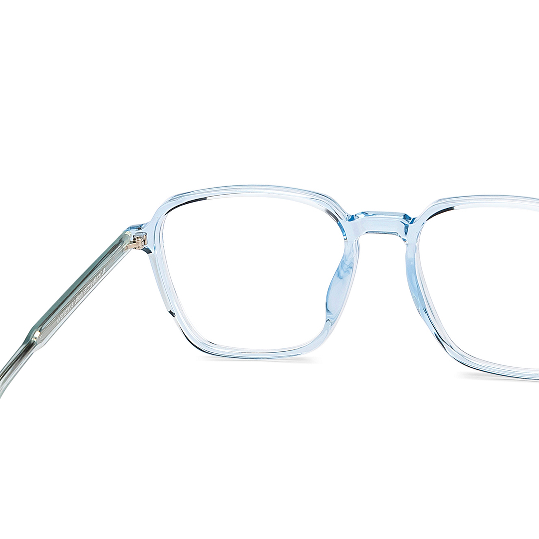 Lenskart Air Blue Transparent Full Rim Square right side