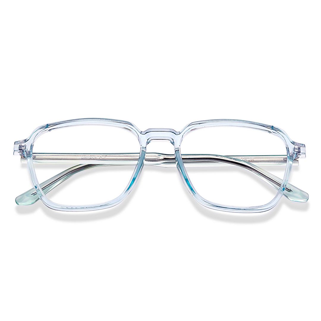 Lenskart Air Blue Transparent Full Rim Square left side