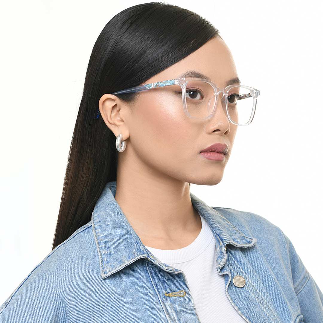 Lenskart Crystal Transparent Full Rim Square right side