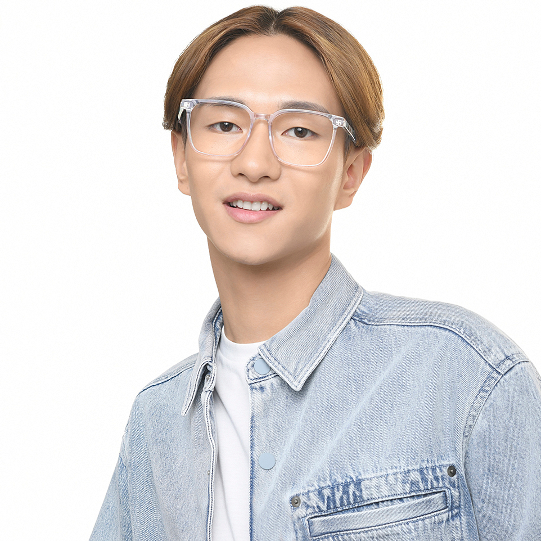 Lenskart Crystal Transparent Full Rim Square left side