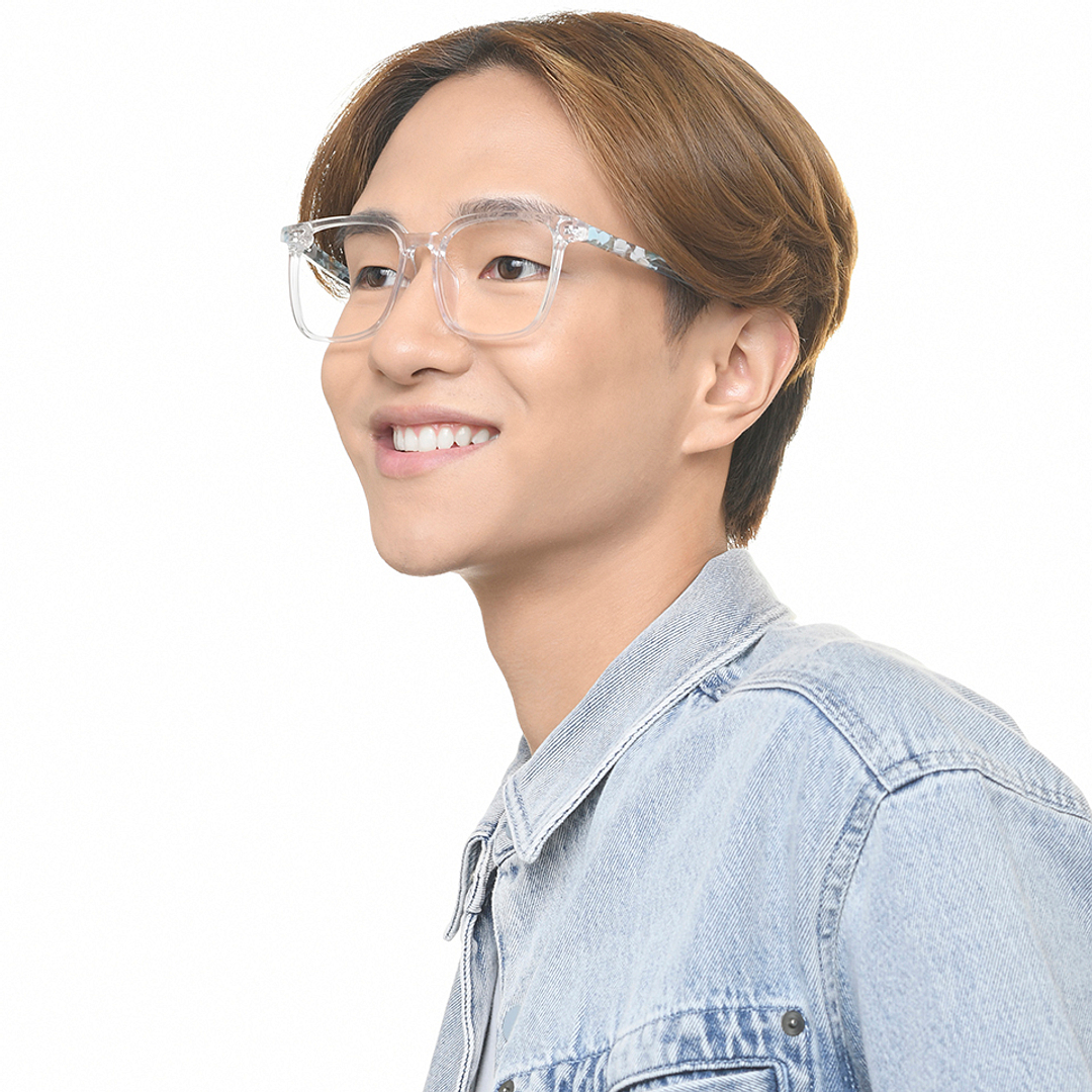 Lenskart Crystal Transparent Full Rim Square right side