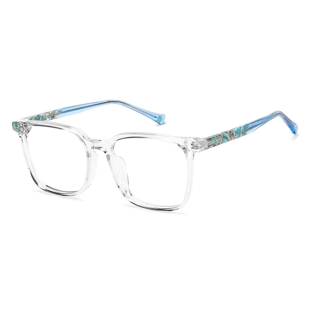 Lenskart Crystal Transparent Full Rim Square left side