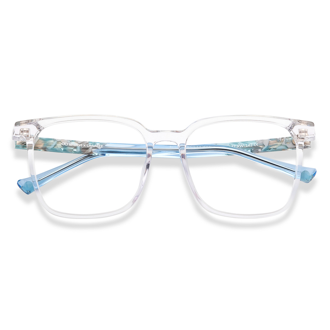 Lenskart Crystal Transparent Full Rim Square left side