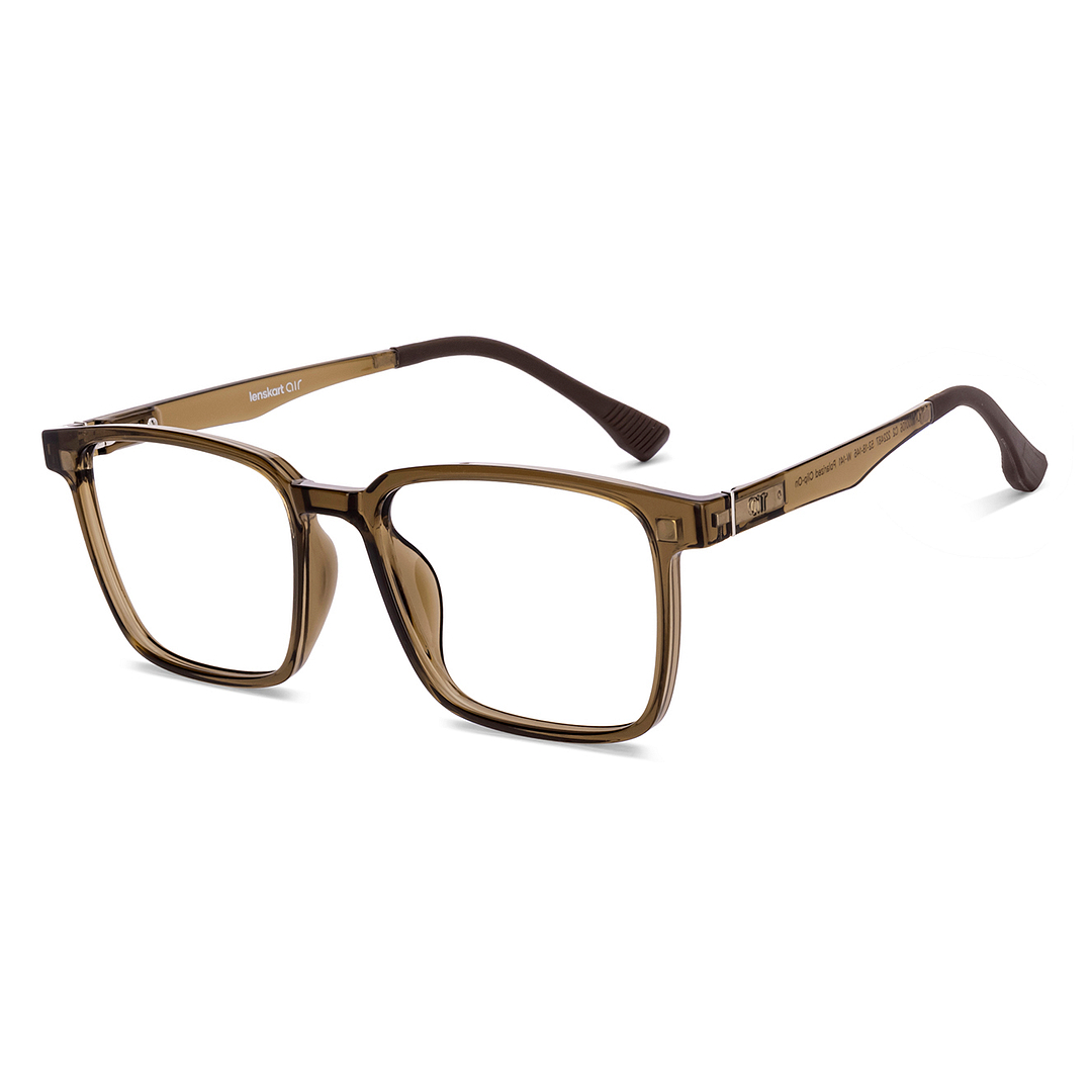 Lenskart Air Online Brown Transparent Full Rim Square right side
