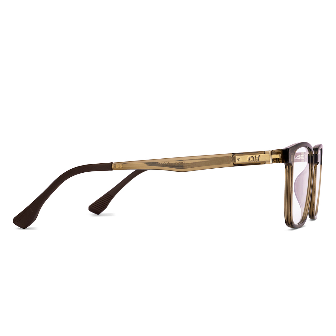 Lenskart Air Online Brown Transparent Full Rim Square left side
