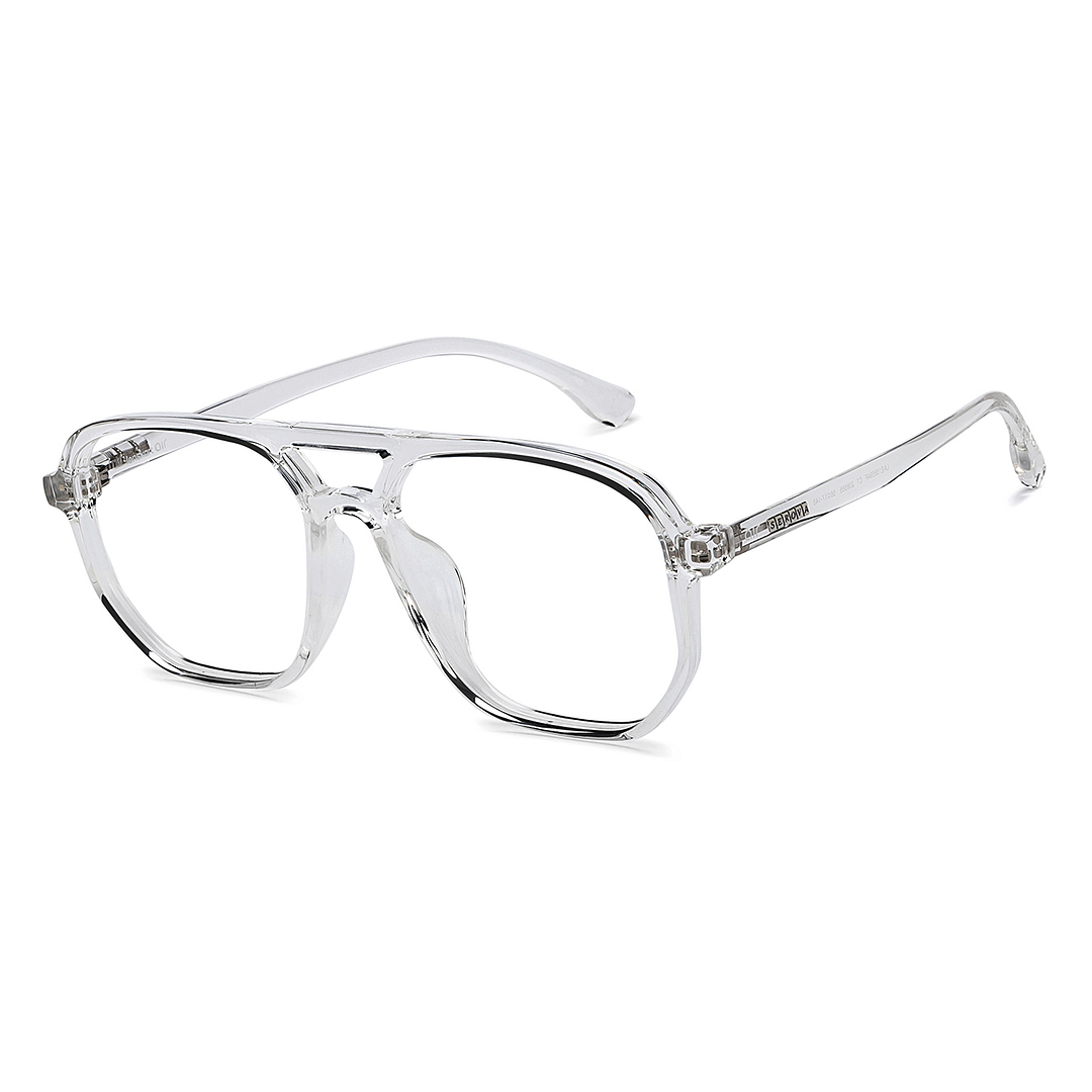 Lenskart Air Crystal Transparent Full Rim Aviator left side
