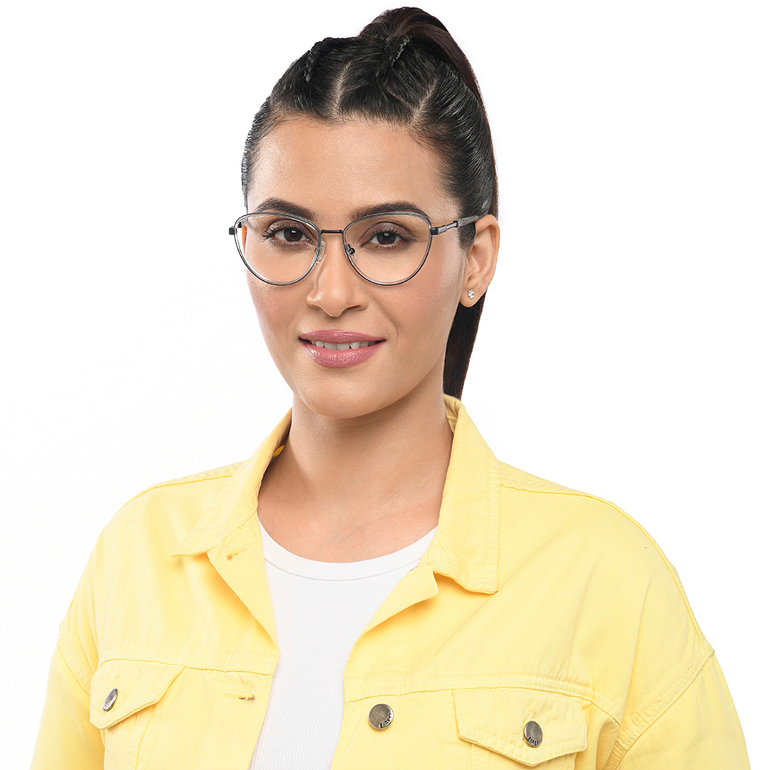 Lenskart Studio Online Crystal Transparent Full Rim Cat Eye right side