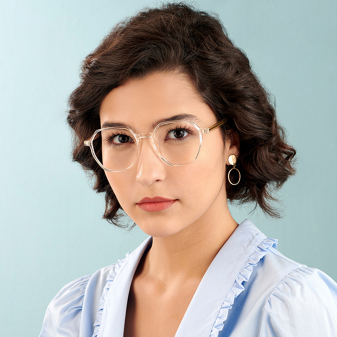 Lenskart Air Online Crystal Transparent Full Rim Geometric right side