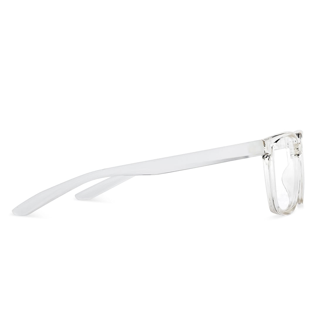 Lenskart Air Crystal Transparent Full Rim Square left side