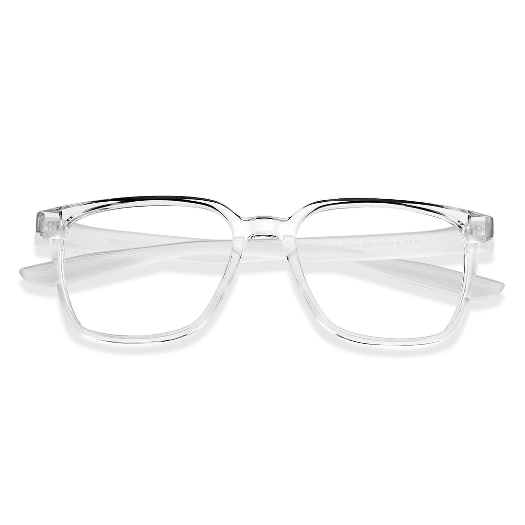 Lenskart Air Crystal Transparent Full Rim Square left side