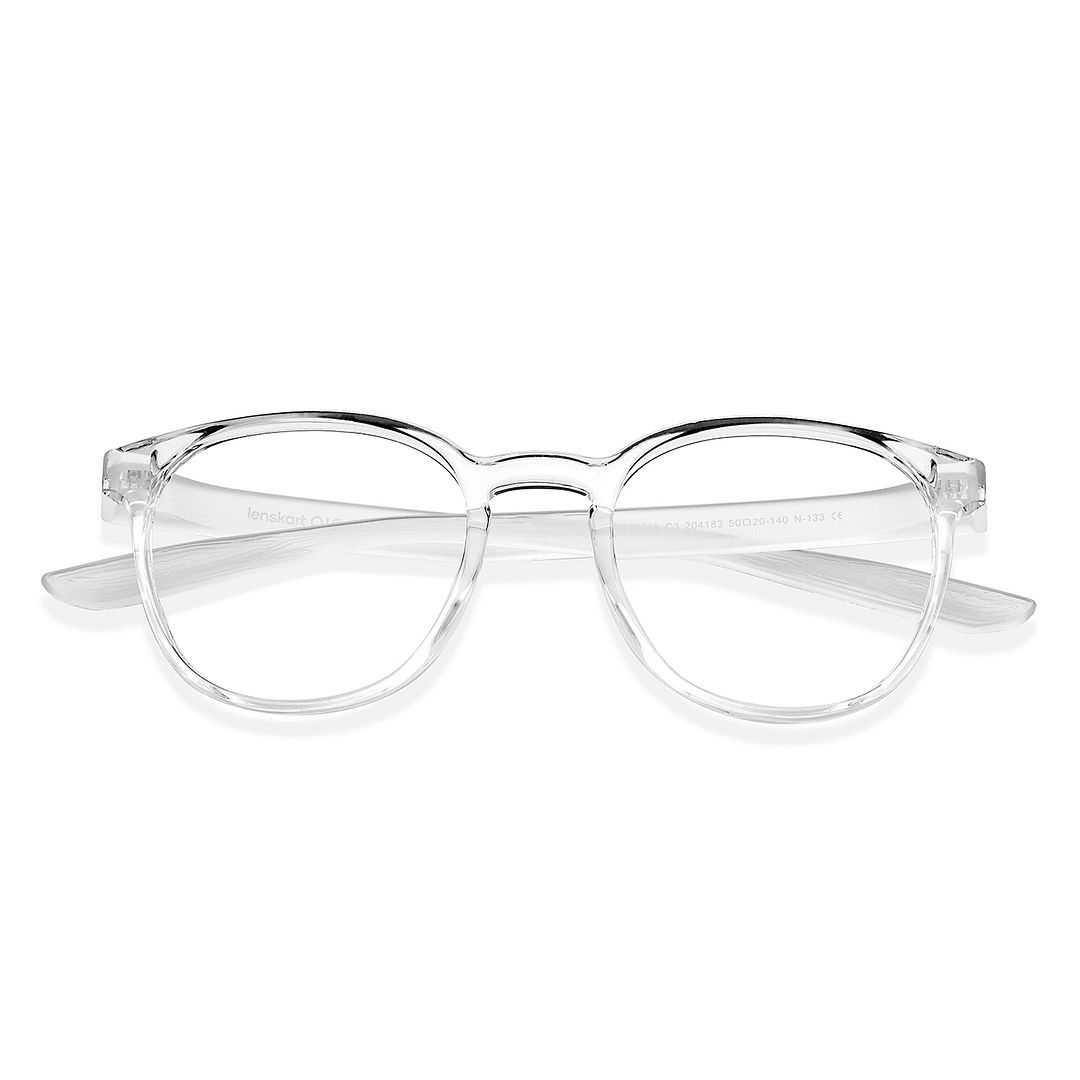 Lenskart Air Online Crystal Transparent Full Rim Round left side